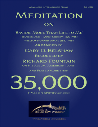 Book cover for Meditation on "Savior, More Than Life to Me"