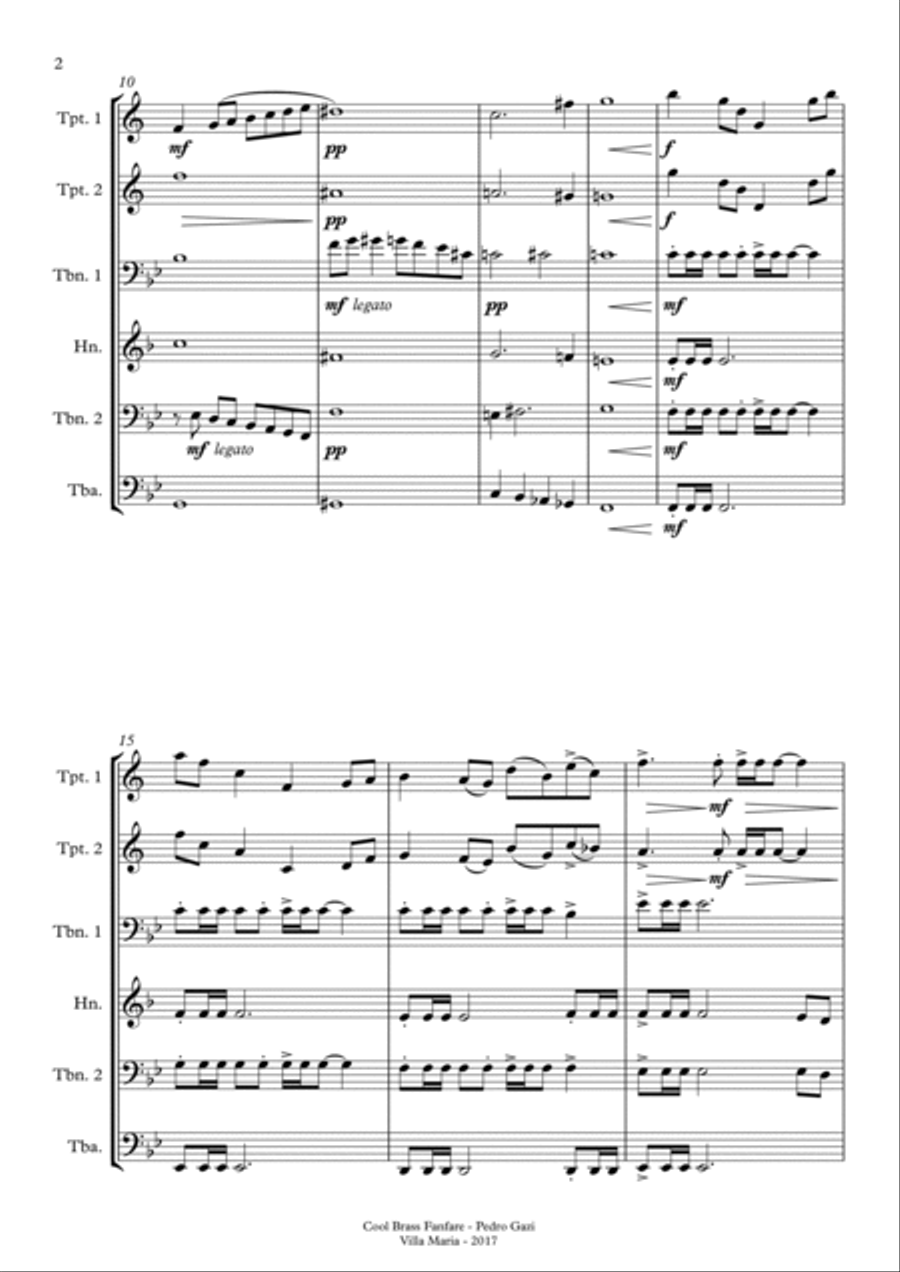 Cool Brass Fanfare Cool Brass Fanfare Large Ensemble scores gallery preview page 2