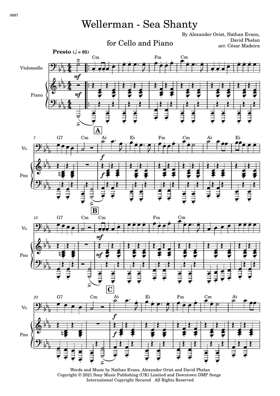 Wellerman Piano scores gallery preview page 2