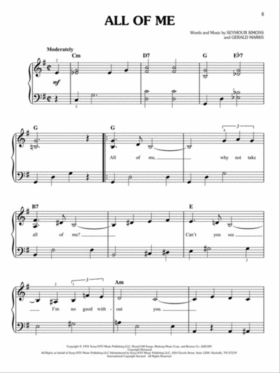 First 50 Jazz Standards You Should Play on Piano Easy Piano scores gallery preview page 4