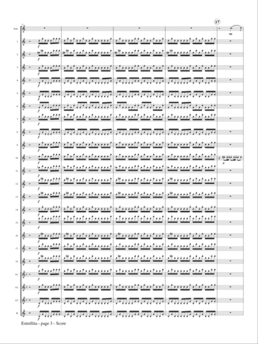Estrellita for Flute Choir Flute Choir scores gallery preview page 3