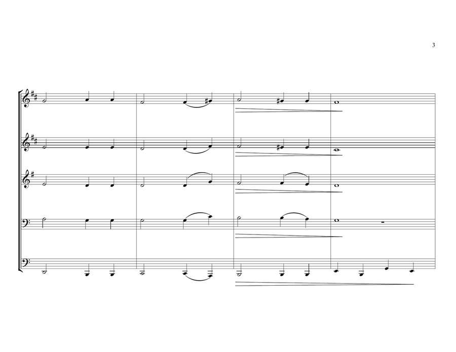 Imperial Anthem of the Russian Empire (Russian Hymn) for Brass Quintet Brass Quintet scores gallery preview page 3