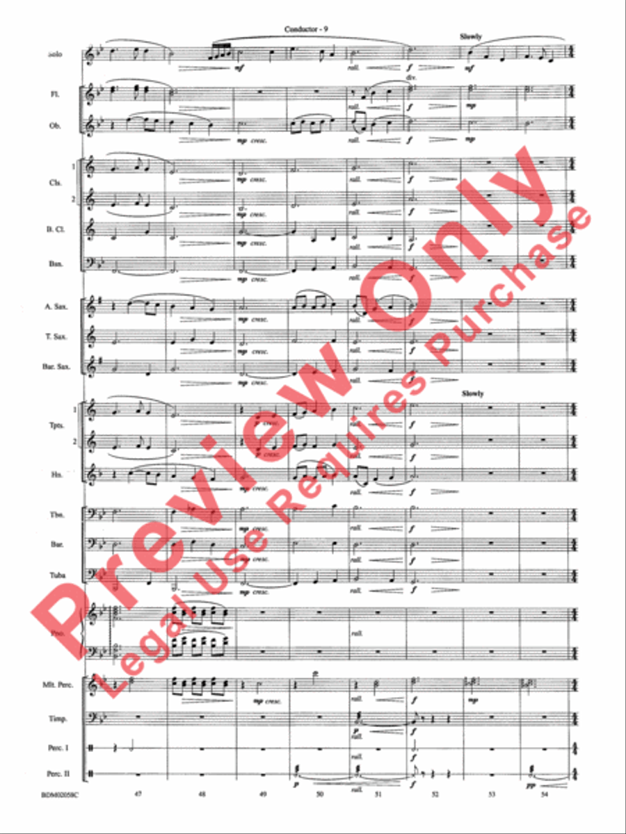 All Is Calm (Based on Silent Night) Concert Band scores gallery preview page 11