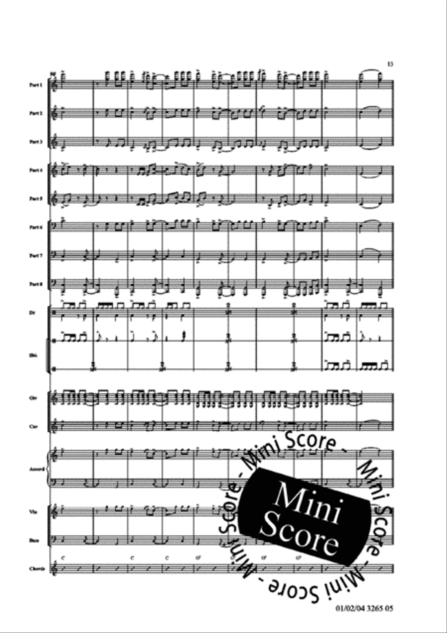 Traditional Portugese Folk Tunes Concert Band scores gallery preview page 19