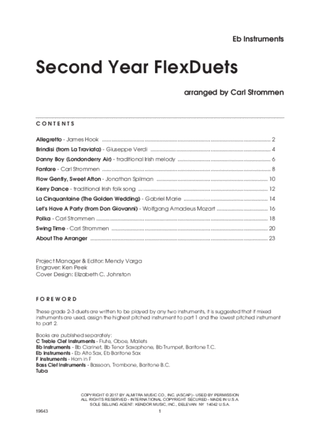 Second Year FlexDuets - Eb Instruments