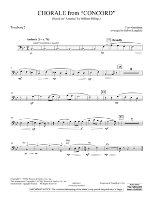 Chorale from Concord - Trombone 2
