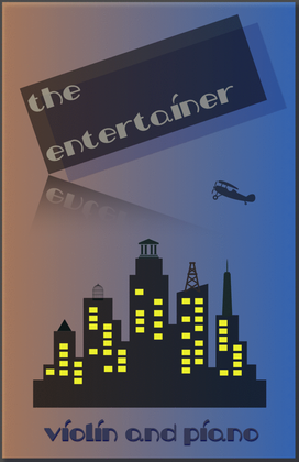 Book cover for The Entertainer by Scott Joplin, for Violin and Piano