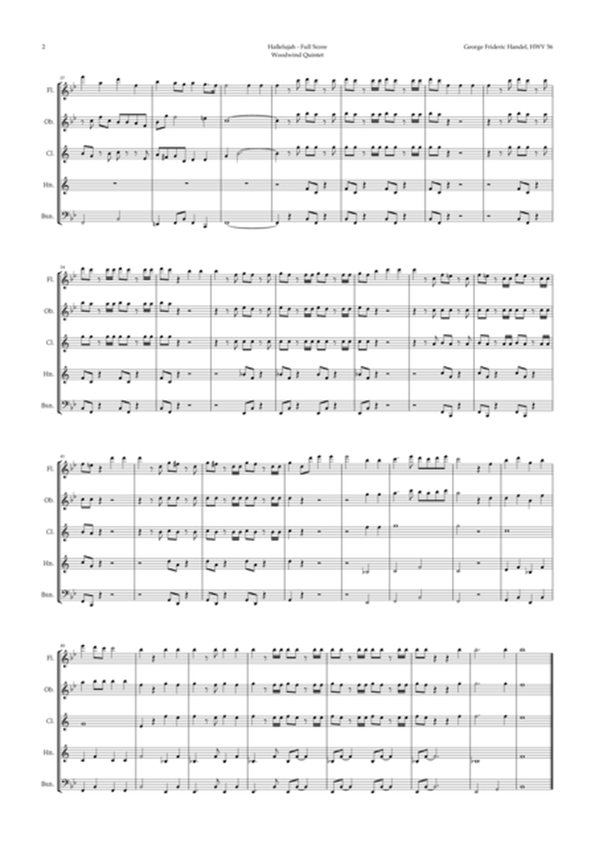 Hallelujah by Handel for Woodwind Quintet image number null