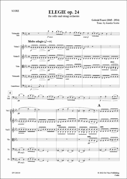 Elegie op. 24, for Cello and string Orchestra