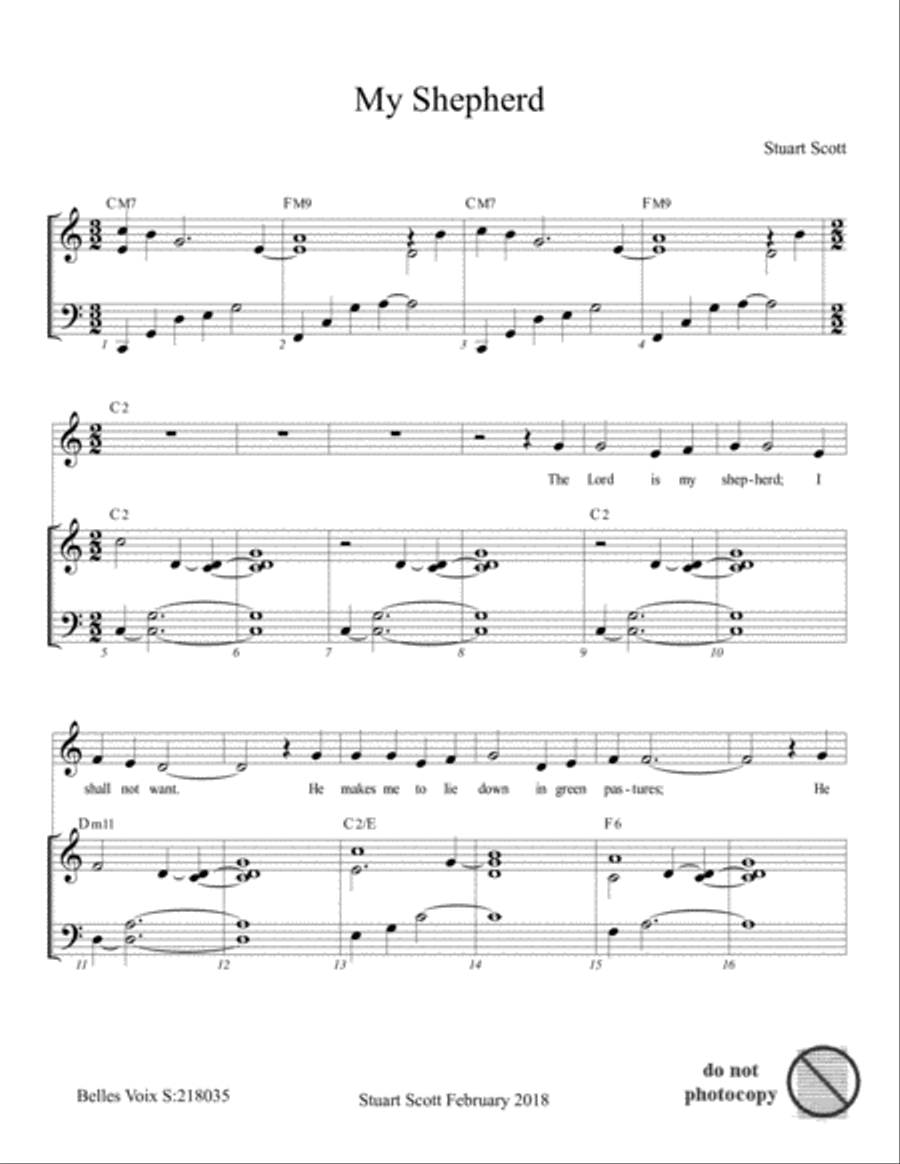 My Shepherd Voice scores gallery preview page 1