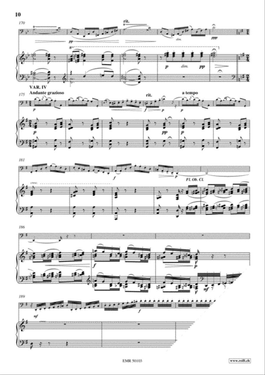 Variations On A Rococo Theme Bassoon Solo scores gallery preview page 11