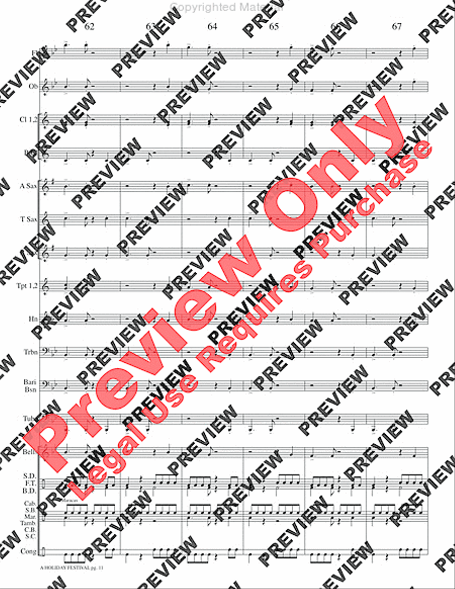 A Holiday Festival Concert Band scores gallery preview page 14