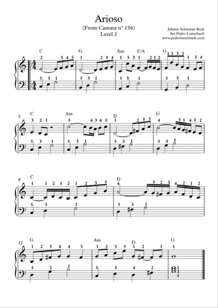 Arioso Easy Piano scores gallery preview page 1