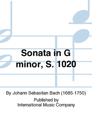 Book cover for Sonata In G Minor, S. 1020