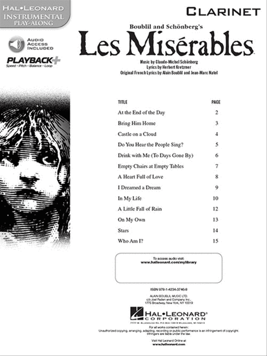 Les Misérables Clarinet Solo scores gallery preview page 3
