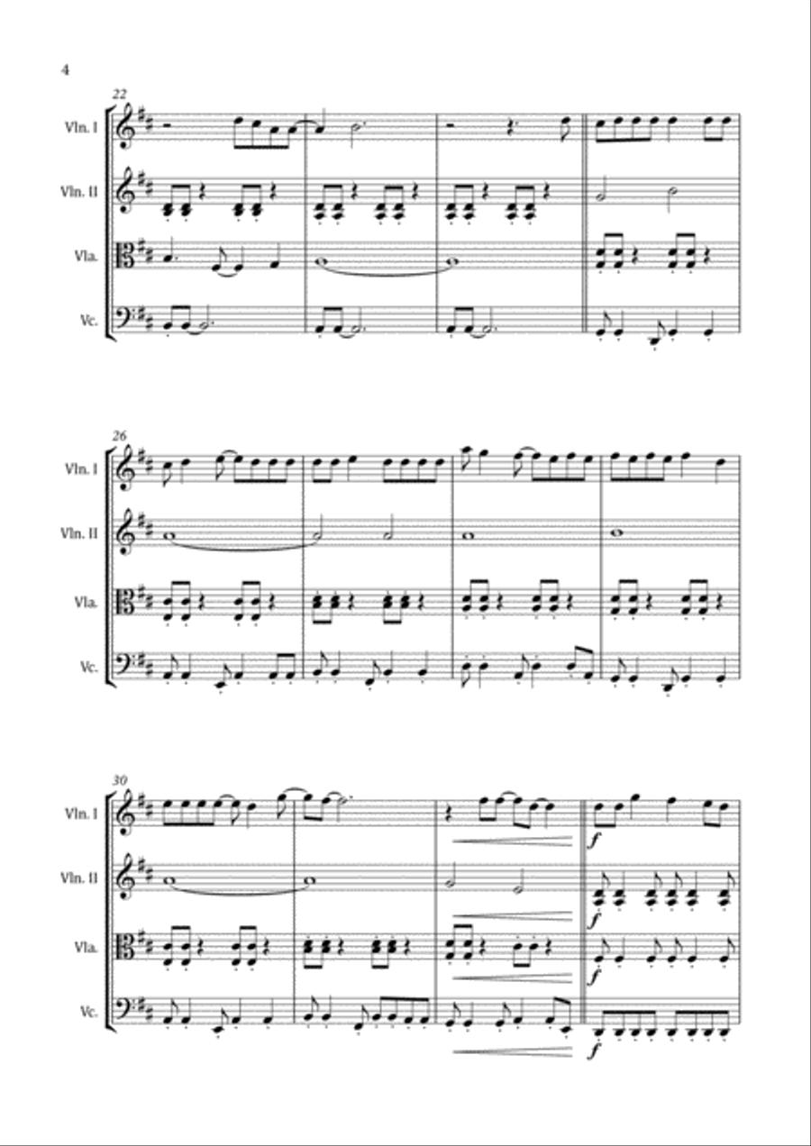 Love Story String Quartet scores gallery preview page 6