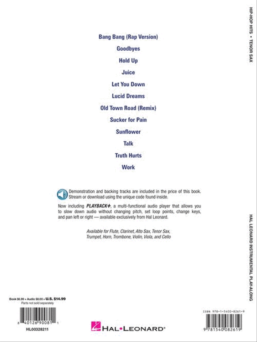 Hip-Hop Hits Tenor Saxophone scores gallery preview page 6