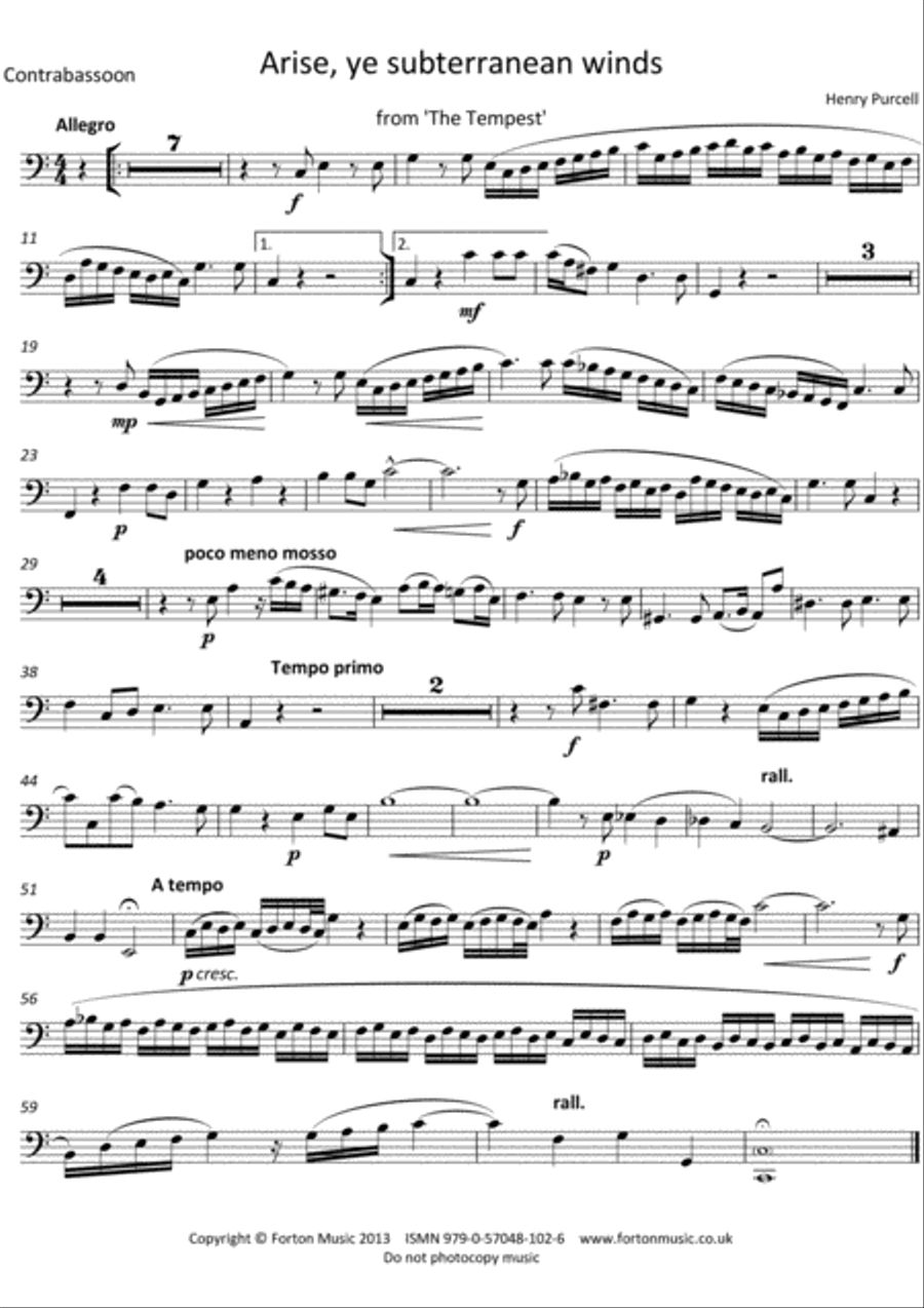 Contrabassoon solo sale