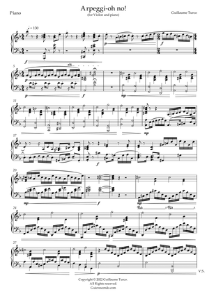 Arpeggi-oh no! (piano accompaniment for solo Violin)