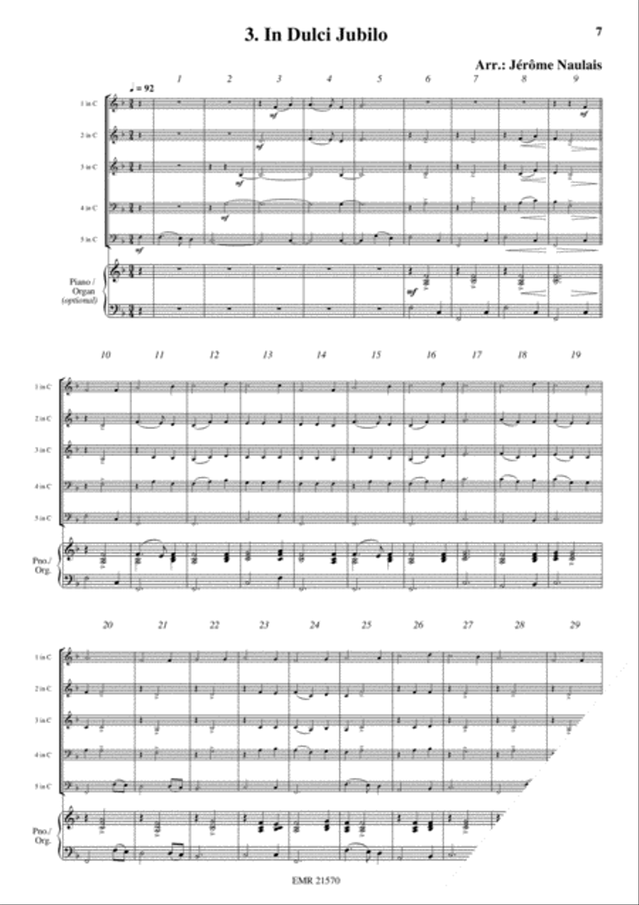 18 Christmas Songs Brass Quintet scores gallery preview page 5