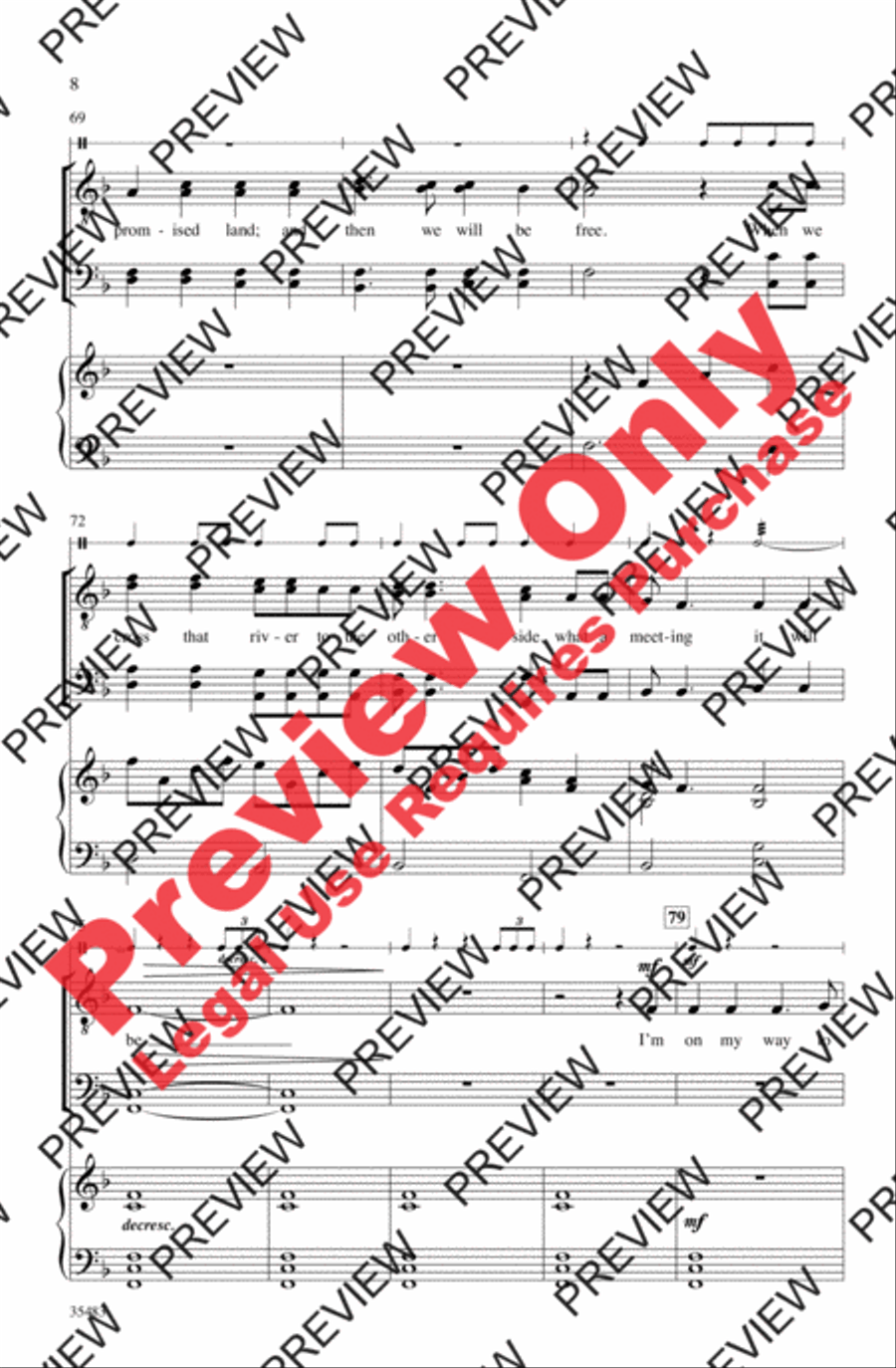 On My Way to Jordan Men's Choir scores gallery preview page 8