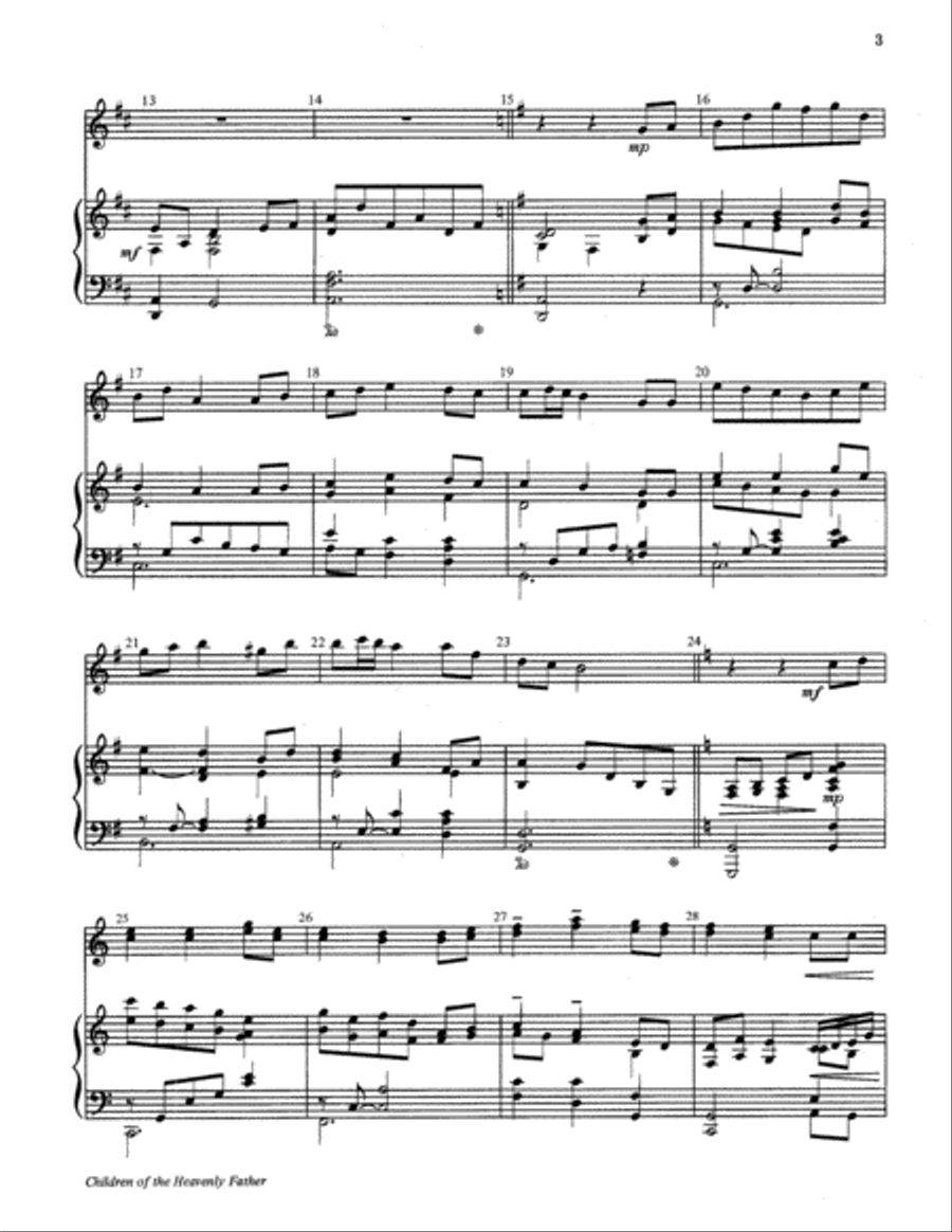 Children of the Heavenly Father Percussion scores gallery preview page 9