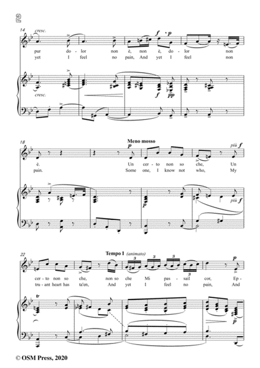 Vivaldi-Un certo non so che,in g minor,for Voice and Piano image number null