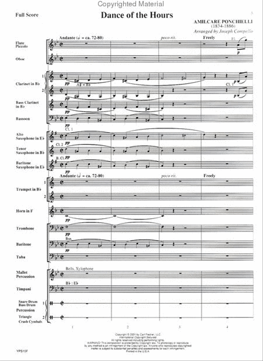 Dance of the Hours Concert Band scores gallery preview page 2