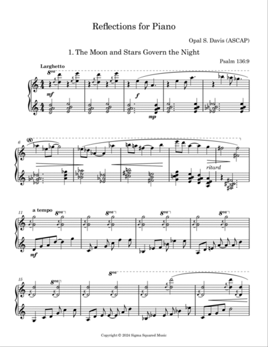 Reflections for Piano Reflections for Piano Piano Solo scores gallery preview page 2