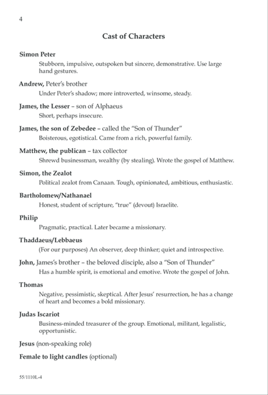 The Living Last Supper 4-Part scores gallery preview page 5