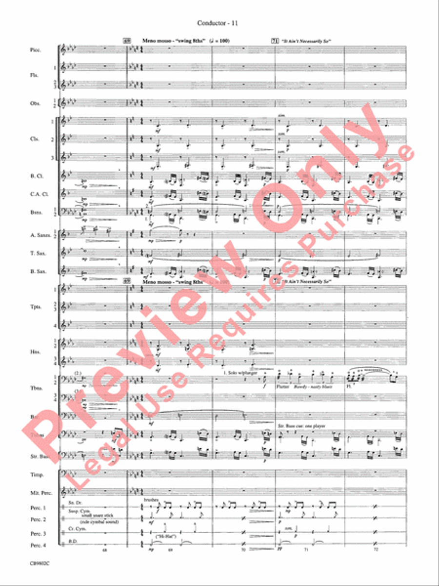 Porgy and Bess Concert Band scores gallery preview page 13