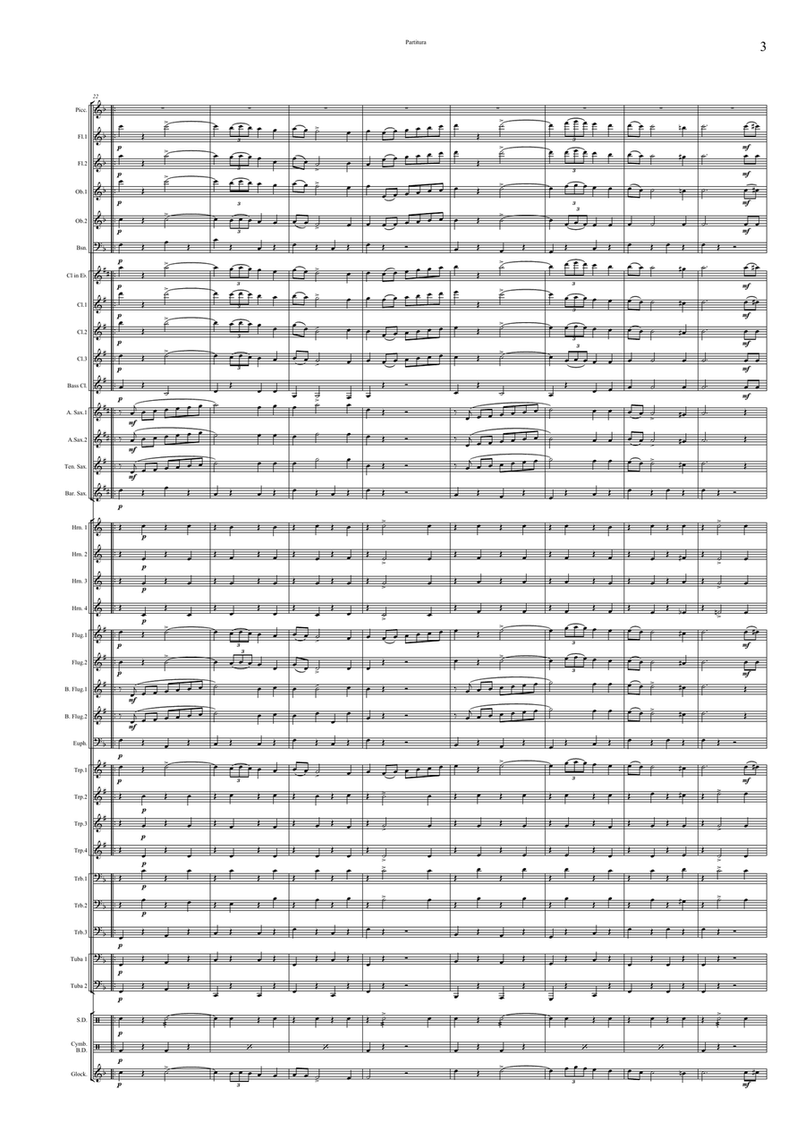 József Nádor March Concert Band scores gallery preview page 5