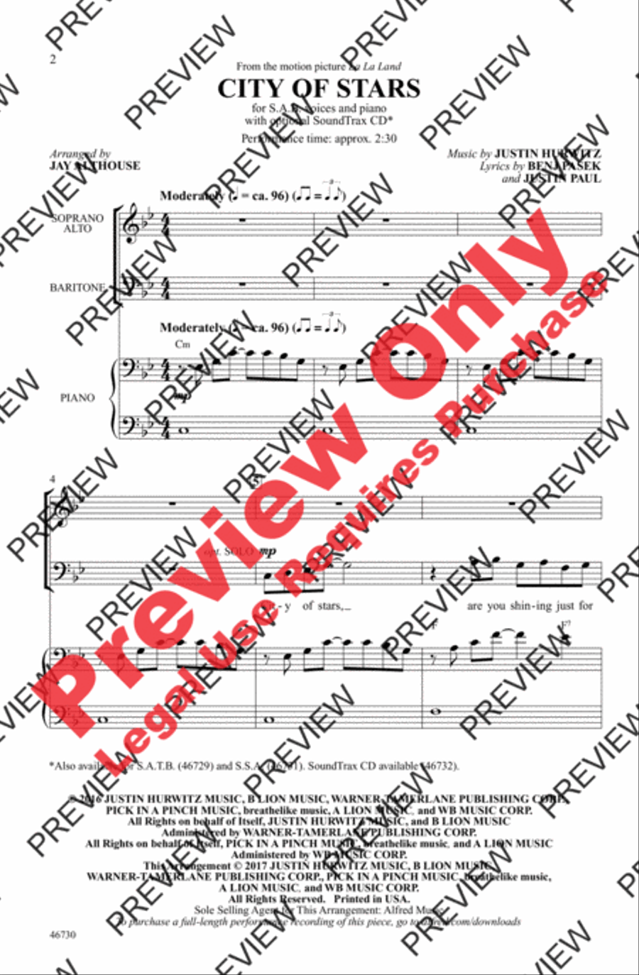 City of Stars 3-Part scores gallery preview page 2