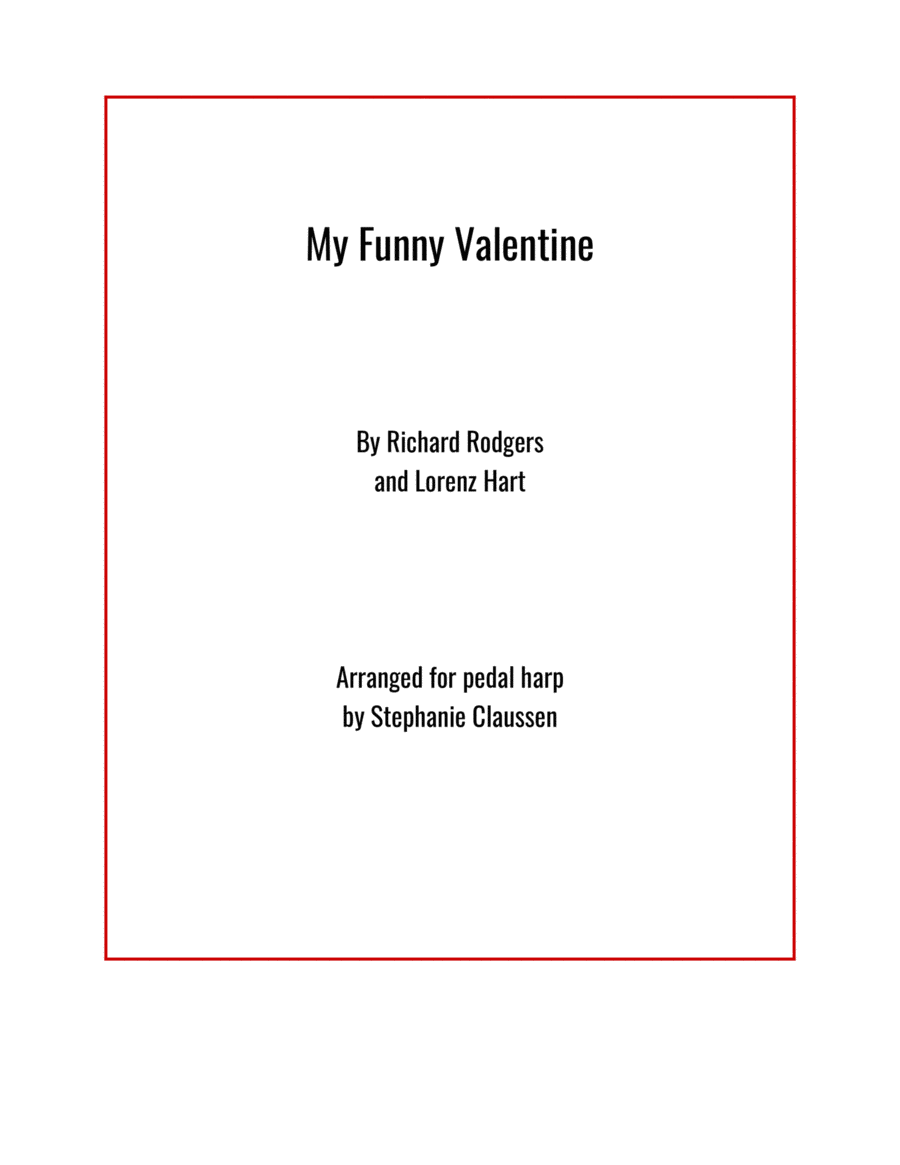 My Funny Valentine Harp scores gallery preview page 1