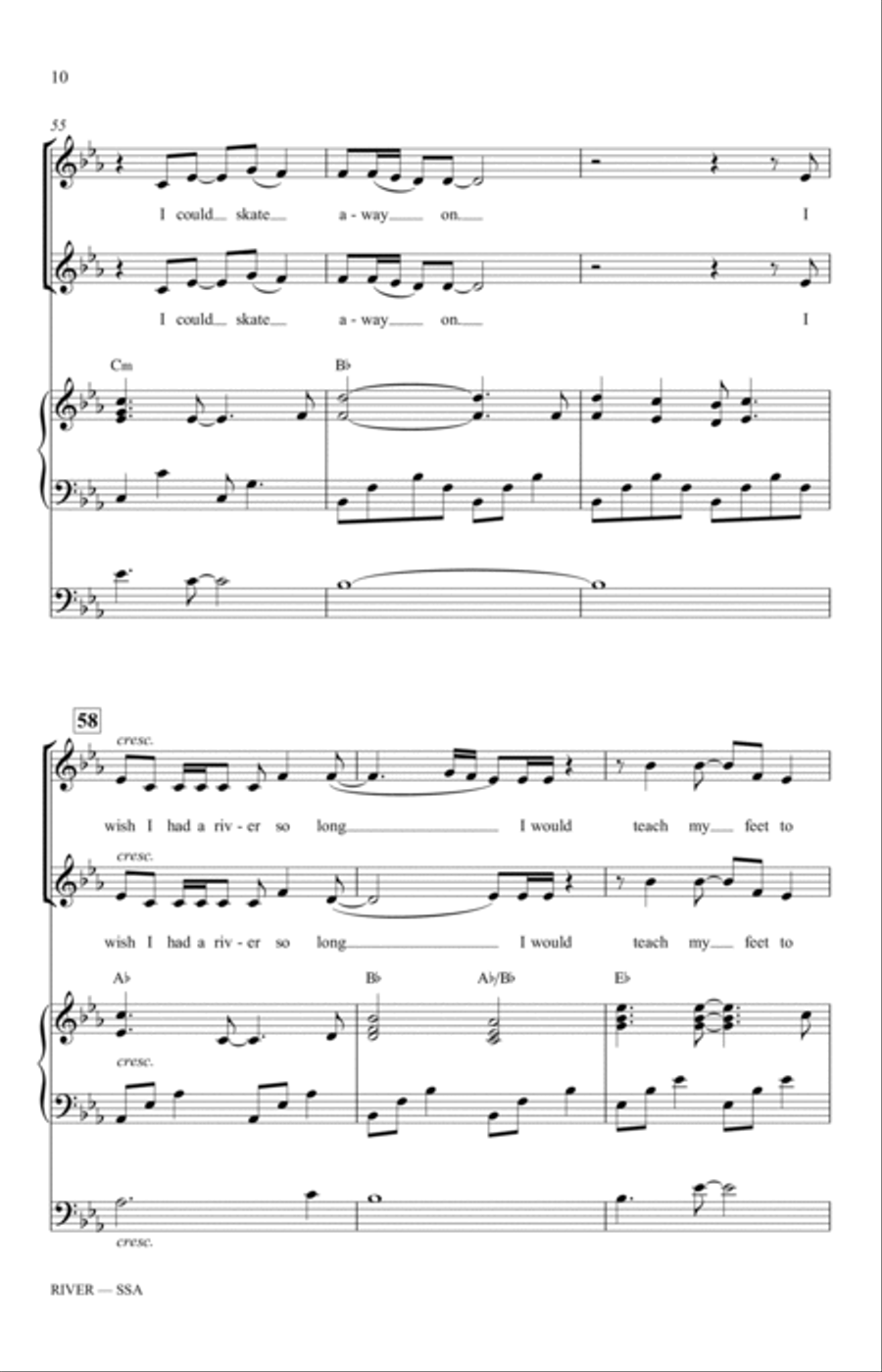 River (arr. Mac Huff) SSA scores gallery preview page 10