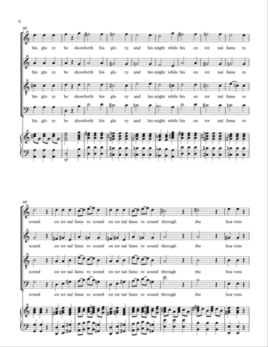 RESOUND THE GLORY OF GOD (ENDLESS PRAISE) 4-Part scores gallery preview page 6