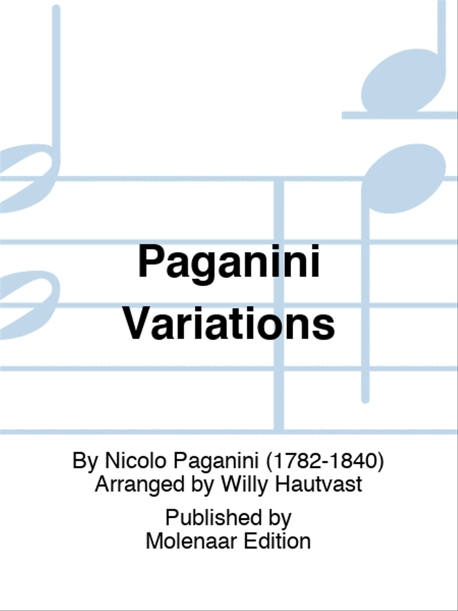 Paganini Variations Paganini Variations Concert Band scores gallery preview page 1