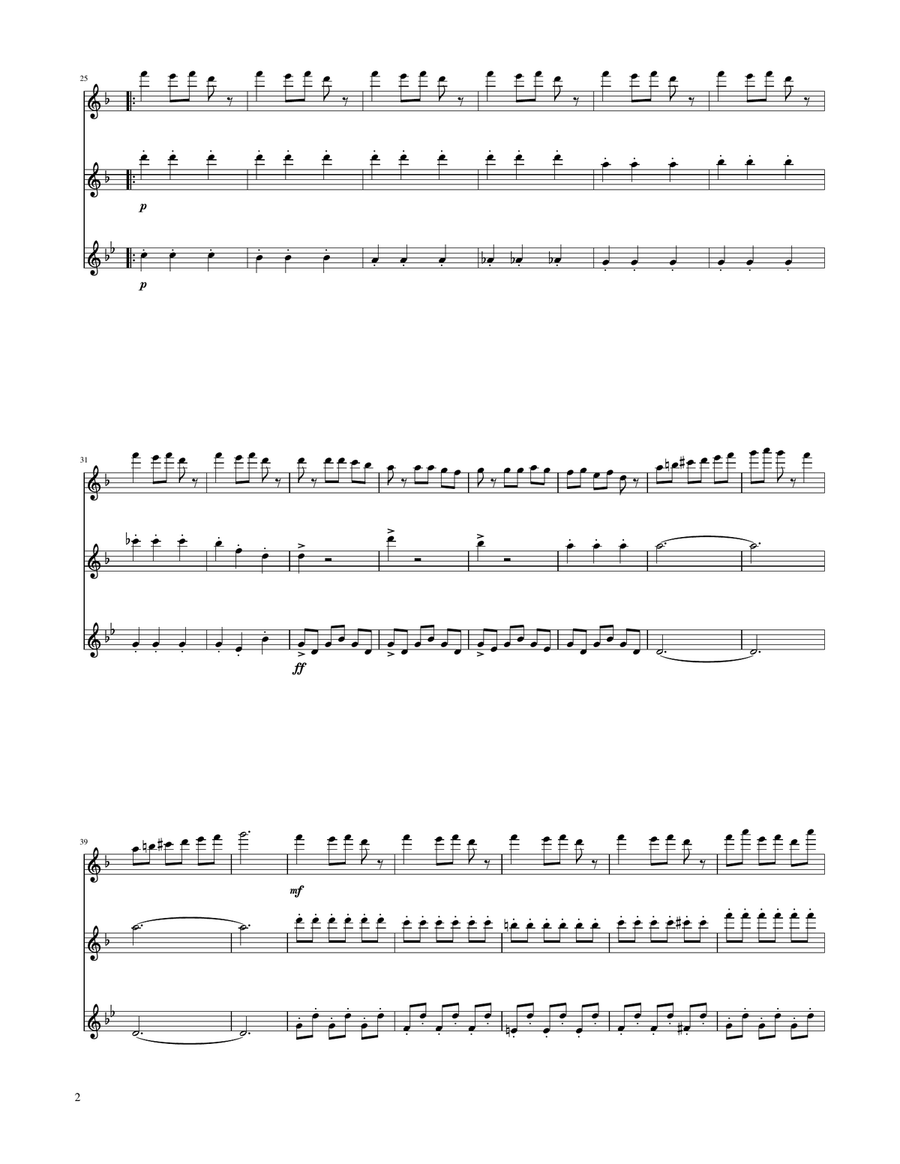 Carol of The Bells - Flute Trio Flute Trio scores gallery preview page 2