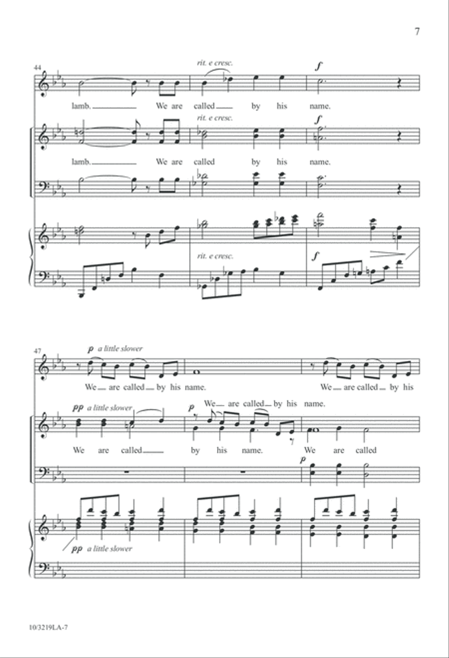 Little Lamb 4-Part scores gallery preview page 7