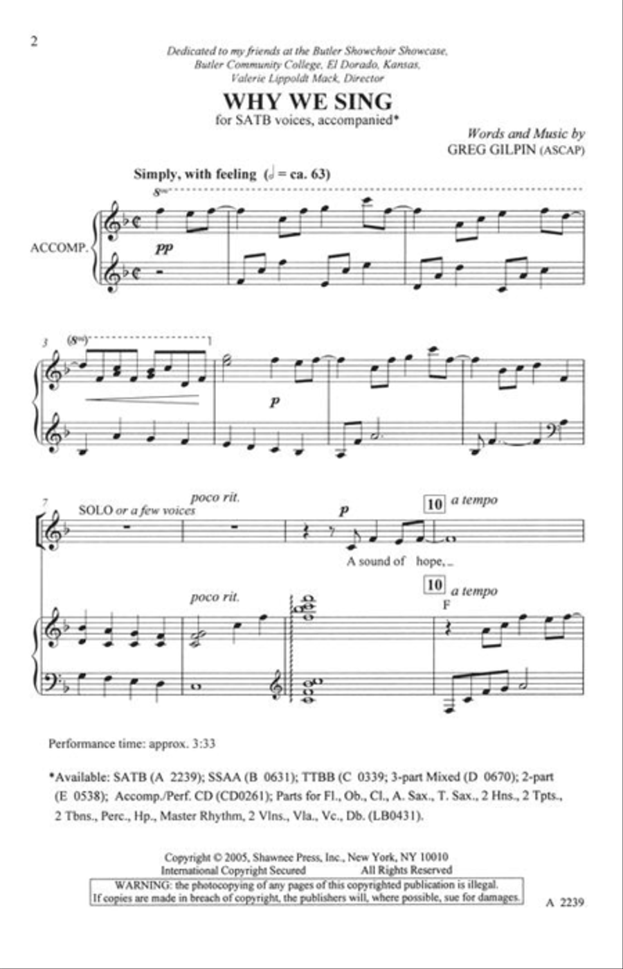 Why We Sing 4-Part scores gallery preview page 3