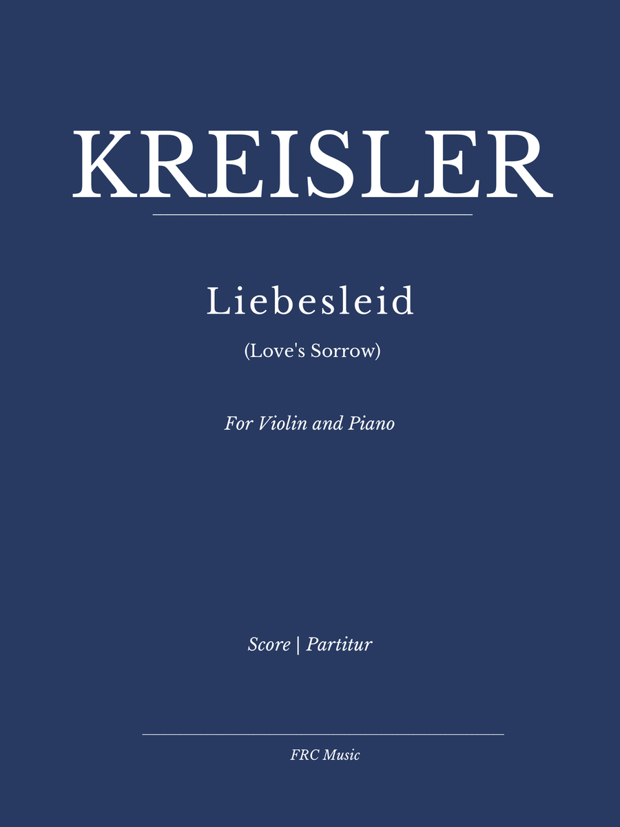 Liebeslied (Love's Sorrow) for Violin Solo and Piano accompaniment image number null