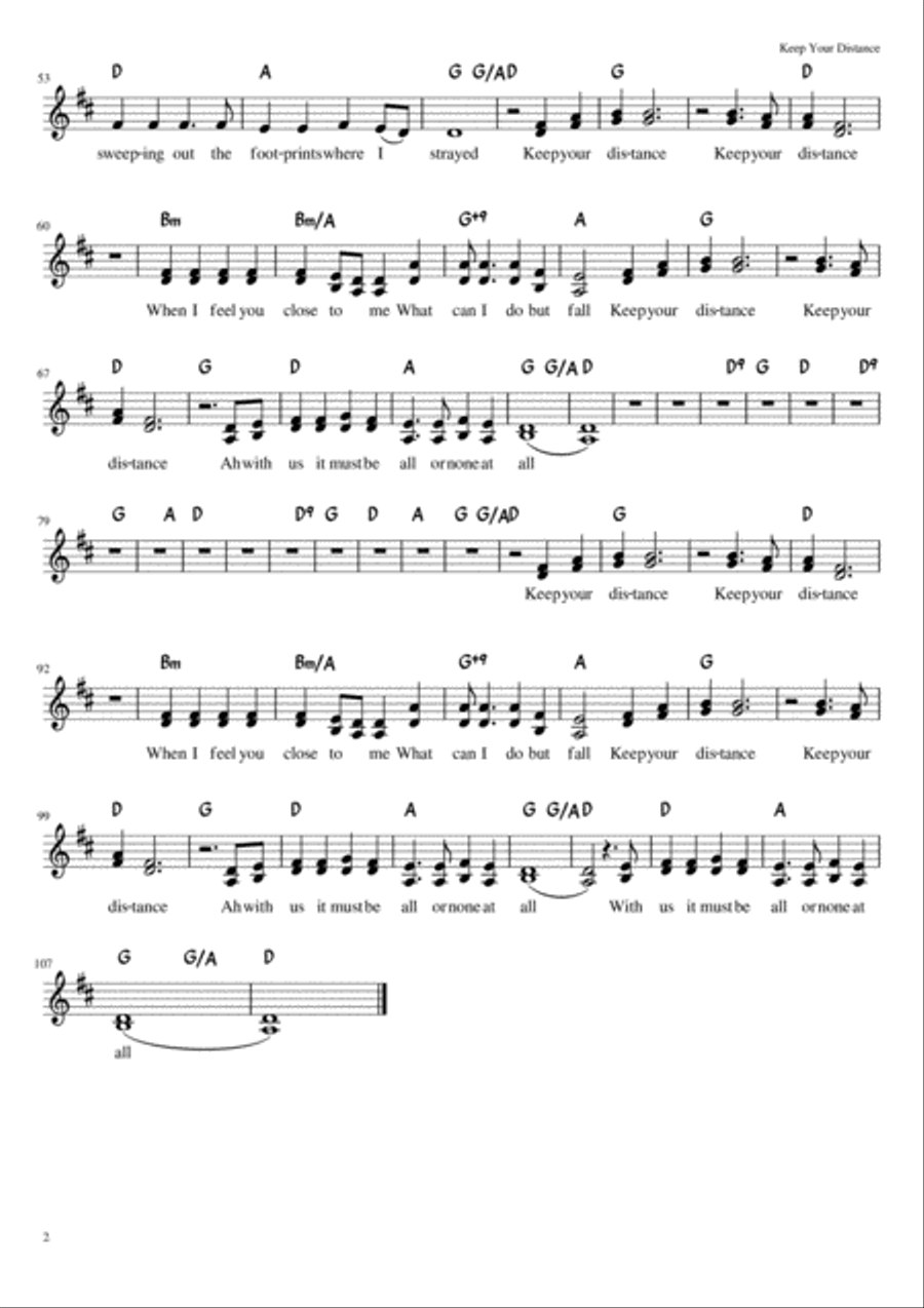 Keep Your Distance Guitar scores gallery preview page 2