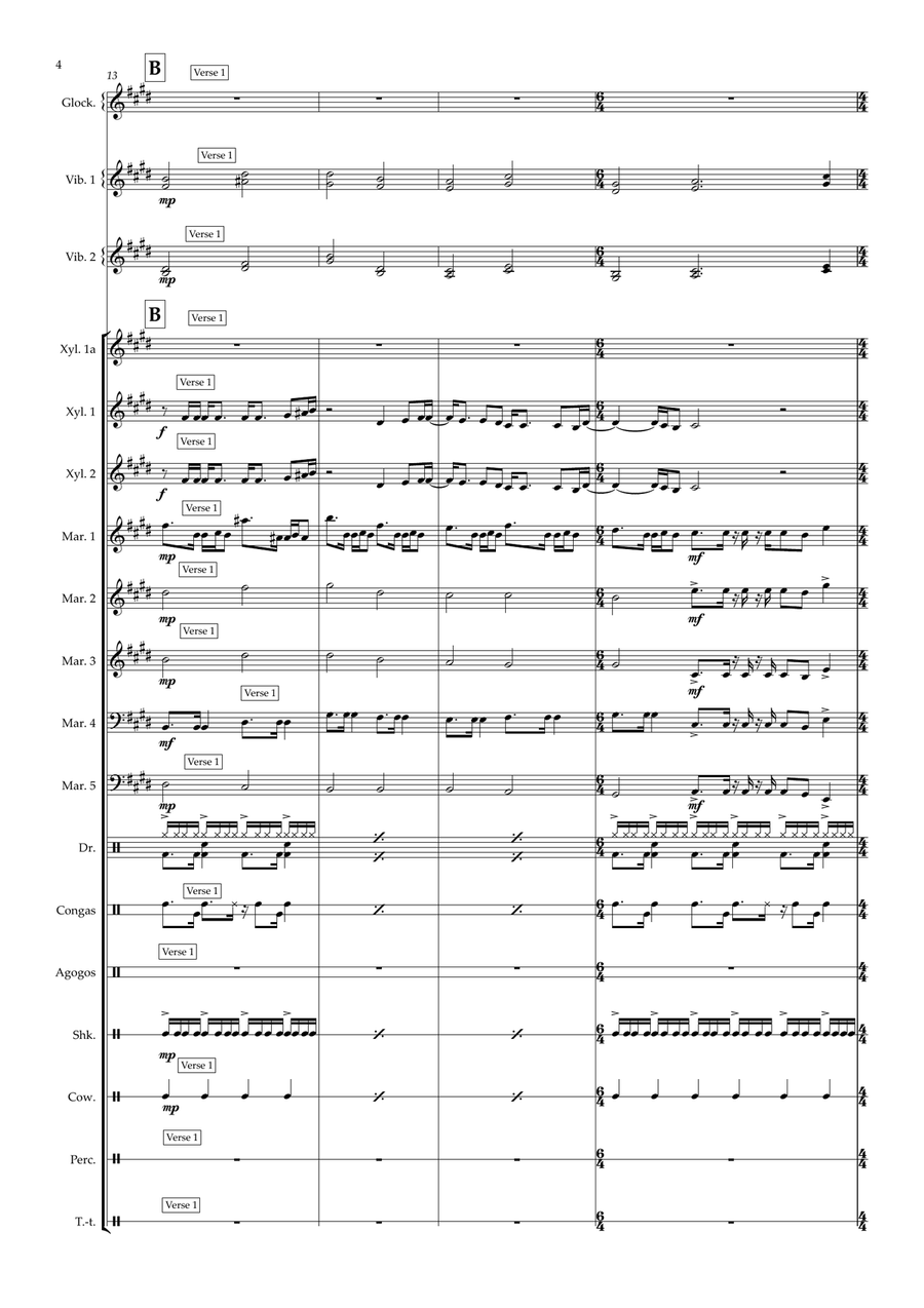 Africa Percussion Ensemble scores gallery preview page 4