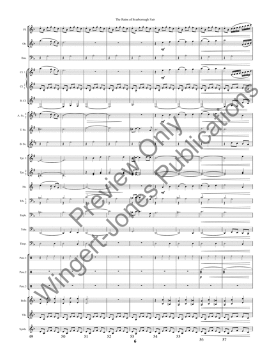 The Rains of Scarborough Fair Concert Band scores gallery preview page 9