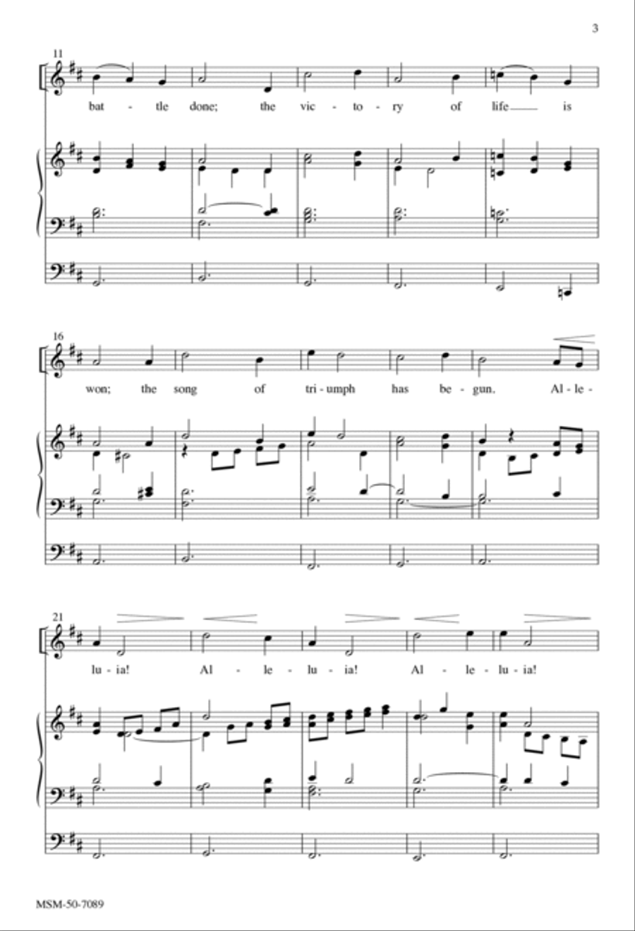 Love's Redeeming Work Is Done 4-Part scores gallery preview page 3