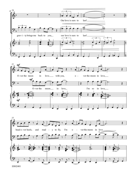 Over the Moon in Love - SATB image number null