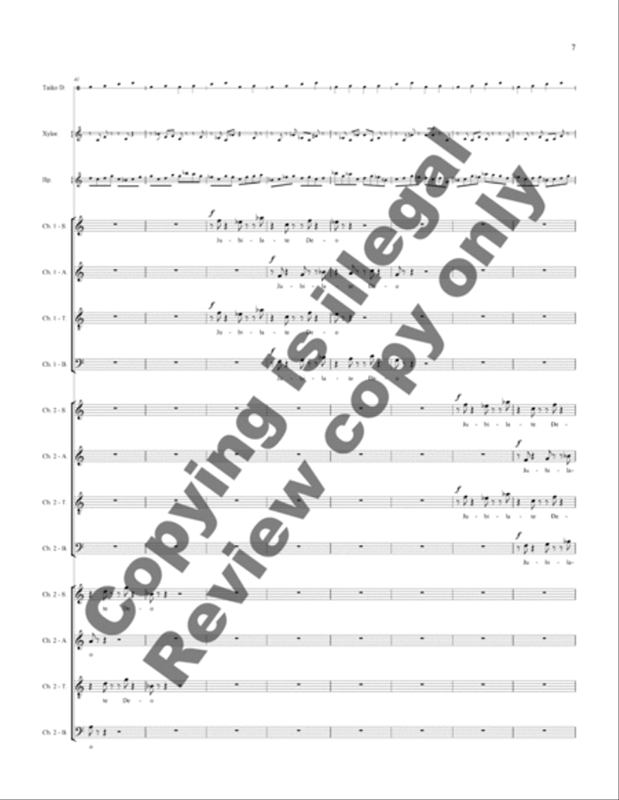 Jubilate Deo (Full Score) Choir scores gallery preview page 12