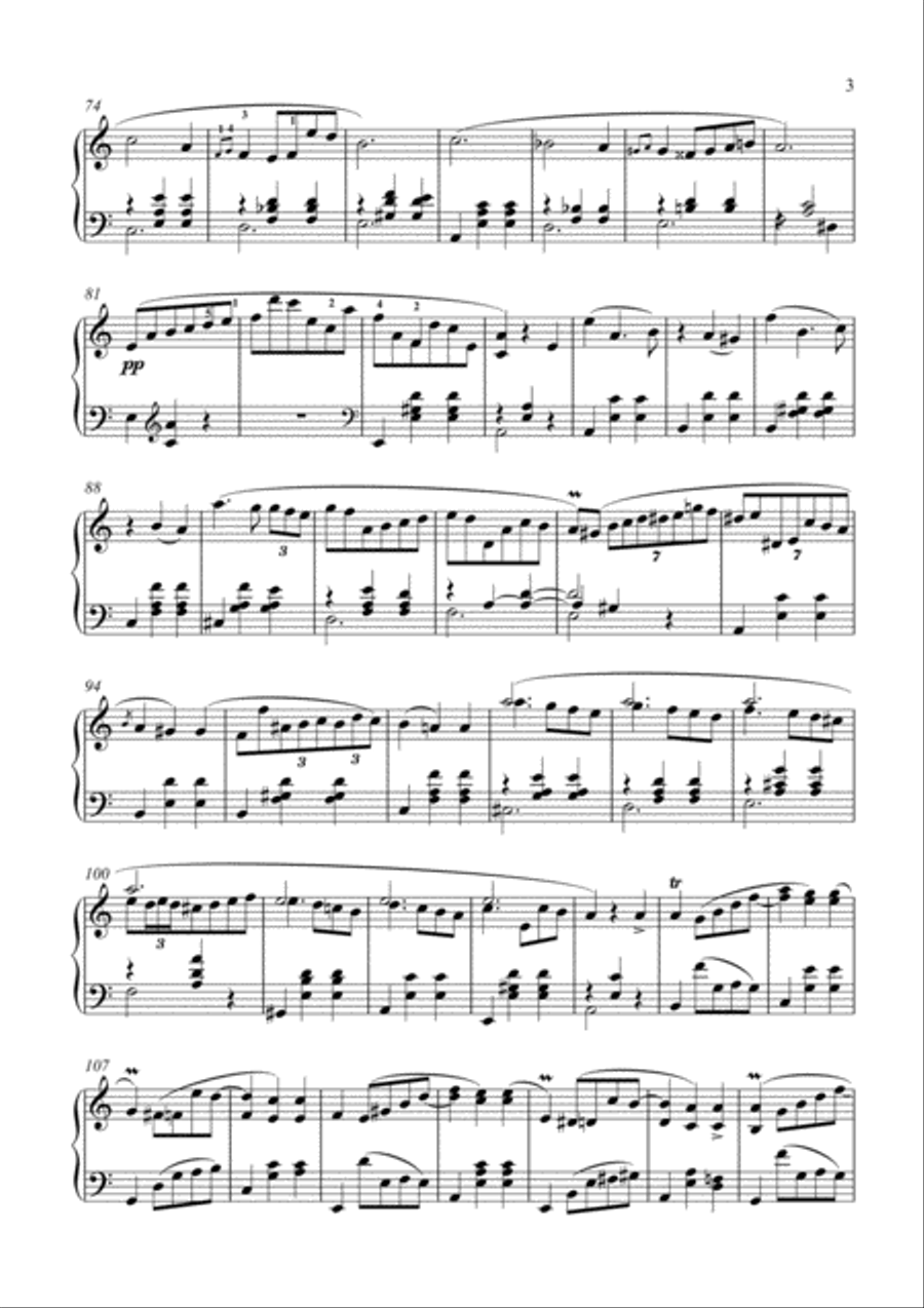 Waltz in A minor, Op. 34, No. 2 for piano solo Piano Solo scores gallery preview page 4