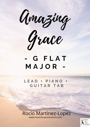 Book cover for Amazing Grace in G Flat Major ( Lead + Piano + Guitar TAB)