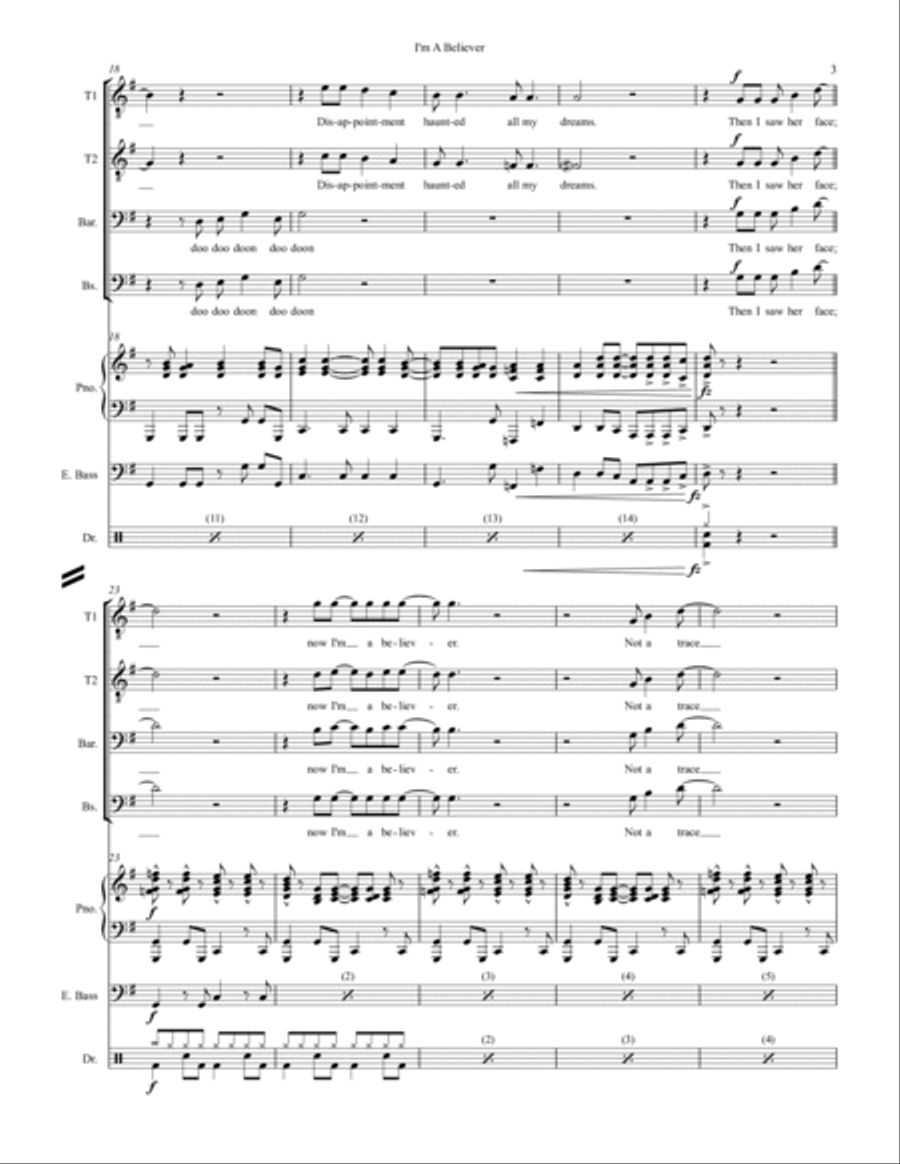 I'm A Believer Small Ensemble scores gallery preview page 3